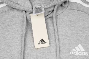 Adidas Bluza męska adidas Essentials French Terry 3-Stripes Hoodie szara IC0437 L 4