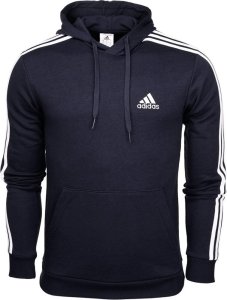 Adidas Bluza męska adidas Essentials French Terry 3-Stripes Hoodie granatowa IC0436 L 1