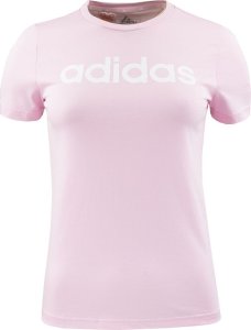 Adidas Koszulka dla dzieci adidas Essentials Linear Logo Cotton Slim Fit Tee różowa IC3152 164cm 1