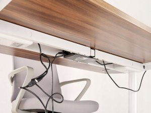 Organizer Beliani Organizer kabli pod biurko regulowane elektrycznie biały TRACIE 5