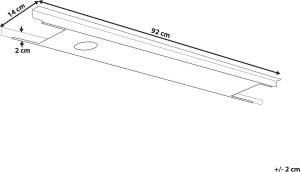 Organizer Beliani Organizer kabli pod biurko regulowane elektrycznie czarny TRACIE 2