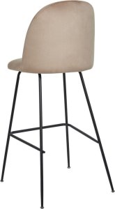 Beliani Zestaw 2 krzeseł barowych welurowy beżowoszary ARCOLA 5