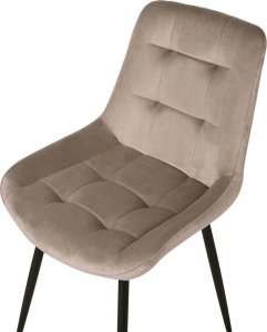 Beliani Zestaw 2 krzeseł do jadalni welurowy beżowoszary MELROSE 6
