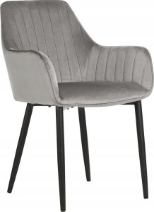 Beliani Zestaw 2 krzeseł do jadalni welurowy ciemnoszary WELLSTON 3
