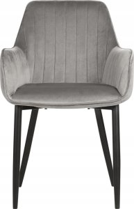 Beliani Zestaw 2 krzeseł do jadalni welurowy ciemnoszary WELLSTON 4