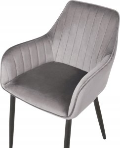 Beliani Zestaw 2 krzeseł do jadalni welurowy ciemnoszary WELLSTON 6