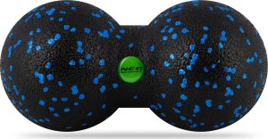 Neo-Sport Podwójna piłka do masażu i fitness NS-966 czarno-niebieska 2