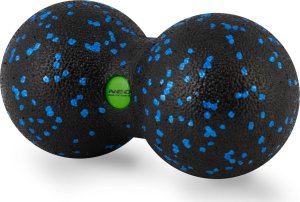 Neo-Sport Podwójna piłka do masażu i fitness NS-966 czarno-niebieska 3