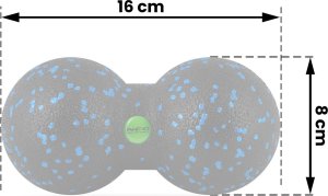 Neo-Sport Podwójna piłka do masażu i fitness NS-966 czarno-niebieska 4