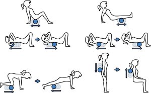 Neo-Sport Podwójna piłka do masażu i fitness NS-966 czarno-niebieska 5