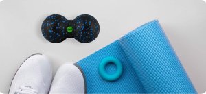 Neo-Sport Podwójna piłka do masażu i fitness NS-966 czarno-niebieska 9