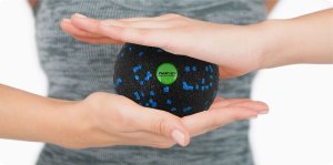 Neo-Sport Piłka + podwójna piłka do masażu - zestaw -  NS-997 czarno-niebieska 3