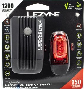 Lezyne Zestaw lampek Lezyne Lite Drive 1200+, KTV Drive Pro+, 1200 lm / 150 lm 2