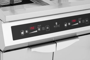 Royal Catering Frytownica indukcyjna podwójna z szafką 2 x 30 l 60-190 C 380 V 20000 W Frytownica indukcyjna podwójna z szafką 2 x 30 l 60-190 C 380 V 20000 W 4