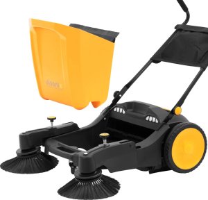 Ulsonix Zamiatarka ręczna magazynowa do piasku liści 2 szczotki 92 cm 40 l Zamiatarka ręczna magazynowa do piasku liści 2 szczotki 92 cm 40 l 6