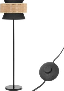 Lampa podłogowa Uniprodo Lampa stojąca podłogowa z rattanowym kloszem E27 153 cm Lampa stojąca podłogowa z rattanowym kloszem E27 153 cm 1