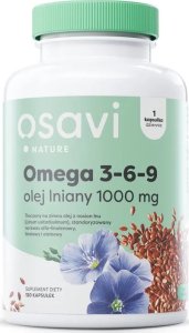 Osavi Osavi - Omega 3-6-9 Olej Lniany, 1000mg, 120 kapsułek miękkich 1