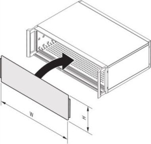 SCHROFF SCHROFF Panel przedni, pełna szerokość, ze szczelinami, nieekranowany do RatiopacPRO 3 U, AIR 4 U, 84 HP, 2,5 mm, Al 1