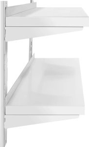 Royal Catering Półka ścienna wisząca gastronomiczna podwójna z regulacją STAL 100 x 40 cm Półka ścienna wisząca gastronomiczna podwójna z regulacją STAL 100 x 40 cm 3