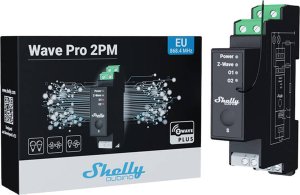 Shelly 2-kanałowy przekaźnik na szynę DIN z pomiarem energii Shelly Qubino Pro 2PM 3