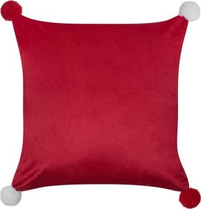 Beliani 2 poduszki dekoracyjne w kratę 45 x 45 cm czerwone LONICERA 4