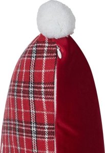 Beliani 2 poduszki dekoracyjne w kratę 45 x 45 cm czerwone LONICERA 5