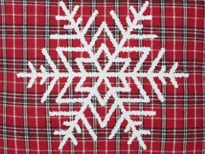 Beliani 2 poduszki dekoracyjne w kratę 45 x 45 cm czerwone LONICERA 6