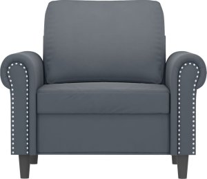 vidaXL Fotel, ciemnoszary, 60 cm, obity aksamitem 3
