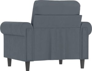 vidaXL Fotel, ciemnoszary, 60 cm, obity aksamitem 5