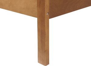 Beliani Łóżko LED drewniane 140 x 200 cm jasne BOISSET 9