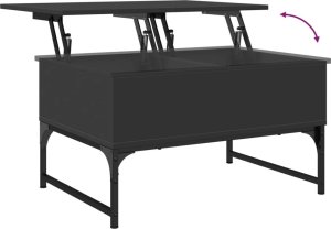vidaXL Stolik kawowy, czarny, 70x50x40 cm 6