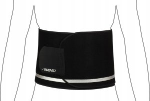 SKO waist trimmer belt AVENTO 44SI adjustablle L/XL Black/Silver grey 1