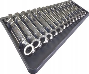 Milwaukee MILWAUKEE WRENCH SET FLUSH-EYE. 15 pcs. MAXBITE WITH METRIC RATCHET 1