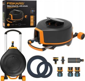 Fiskars Xseries watering can with hose and wheels "Automatic" XL 27m Q3 2