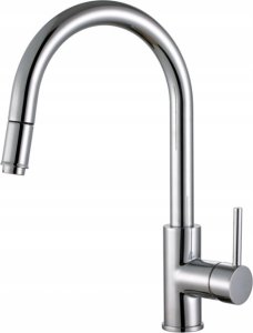 Bateria kuchenna Sourcing Kitchen faucet with pull-out hose Alveus Delos chrome 1