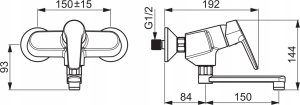 Bateria umywalkowa Oras Washbasin faucet Oras Saga 3915Y 1