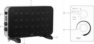 ECG Convection heater ECG TK 2070 Black 3