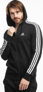 Adidas Bluza męska adidas Essentials French Terry 3-Stripes Full-Zip Hoodie czarna IC0433 XL 1