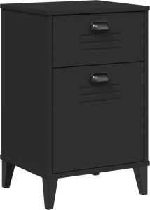 vidaXL Szafka nocna VIKEN, czarna, materiał drewnopochodny 2
