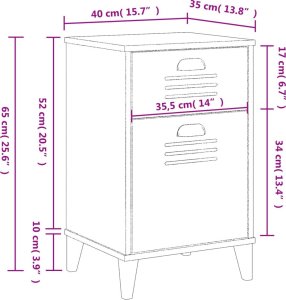 vidaXL Szafka nocna VIKEN, czarna, materiał drewnopochodny 10