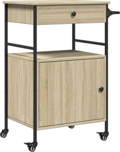 vidaXL vidaXL Wózek kuchenny, dąb sonoma, 56x43x89,5 cm 2