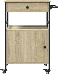 vidaXL vidaXL Wózek kuchenny, dąb sonoma, 56x43x89,5 cm 9