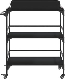 vidaXL vidaXL Wózek kuchenny, czarny, 81,5x41x92,5 cm 7