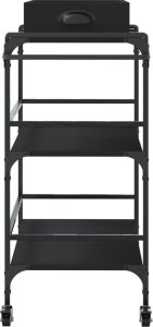 vidaXL vidaXL Wózek kuchenny, czarny, 81,5x41x92,5 cm 8