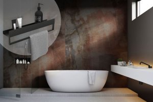 Rea Półka łazienkowa wannowa SF01 45cm czarny mat 6