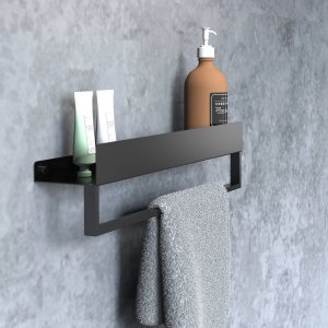 Rea Półka łazienkowa wannowa SF01 60cm czarny mat 3