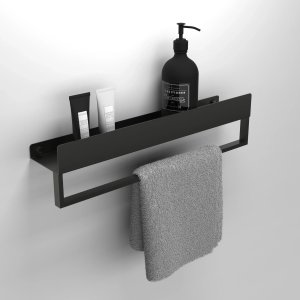 Rea Półka łazienkowa wannowa SF01 60cm czarny mat 4