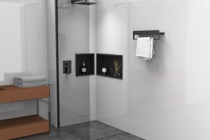 Rea Półka łazienkowa wannowa SF01 60cm czarny mat 7