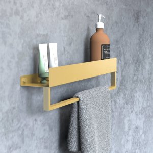 Rea Półka łazienkowa wannowa SF01 45cm złota szczotkowana 2