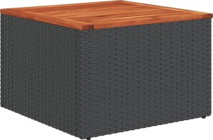 vidaXL 11-częsciowy zestaw wypoczynkowy do ogrodu, poduszki czarny rattan PE 6